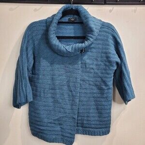 Talbots wool blend chunky short sleeve cardigan petite medium